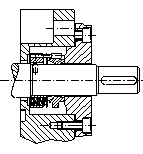 einfachwirkende, innenliegende Gleitringdichtung