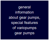 general
information
about gear pumps,
special features
of variopumps
gear pumps